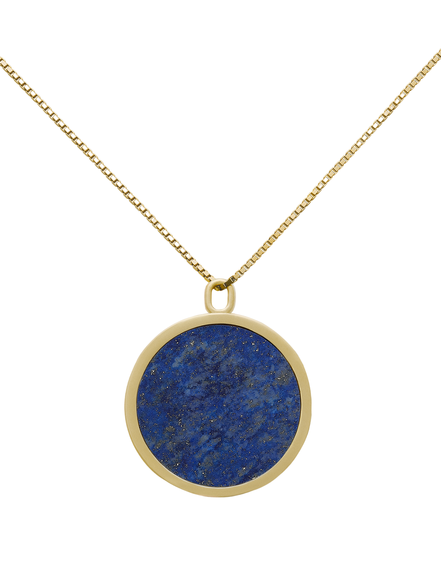 Satellite e-1027 necklace - lapis lazuli & gold vermeil